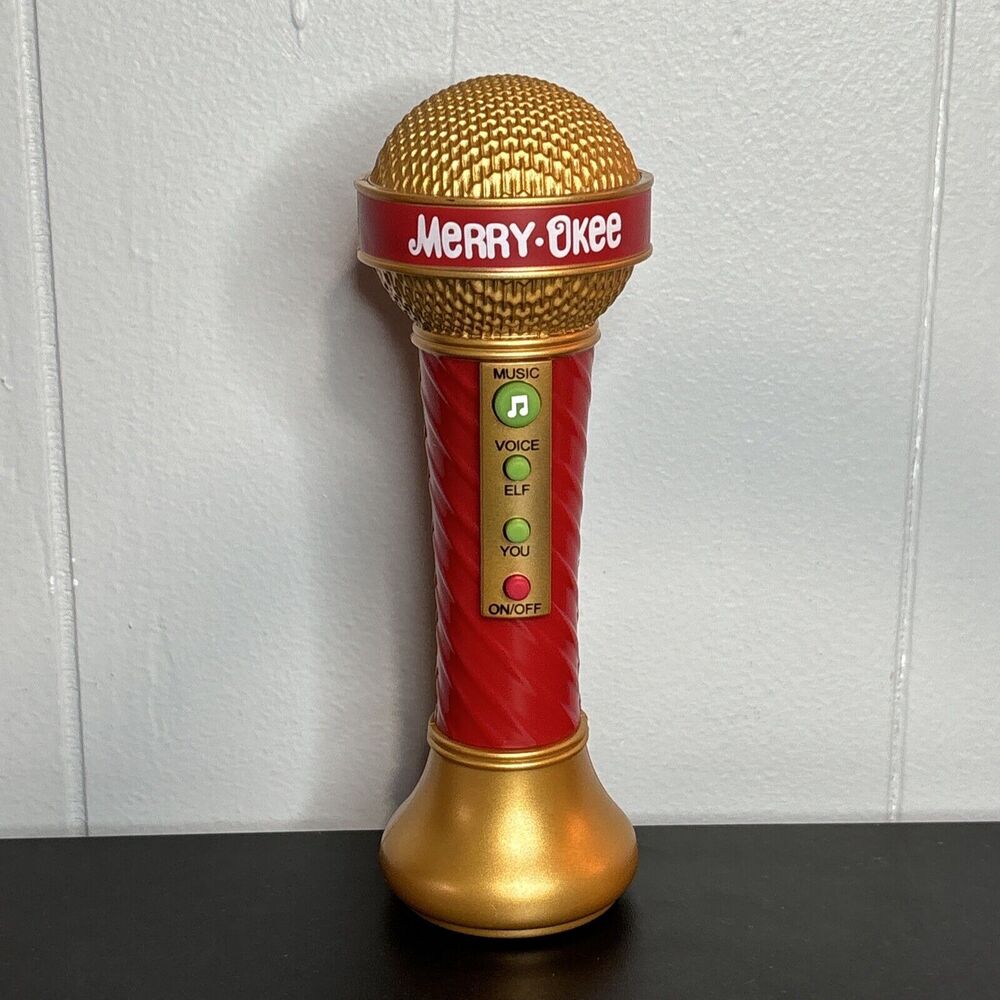 Hallmark Christmas Merry-Okee Karaoke Microphone Elf Voice Changer - WORKS!